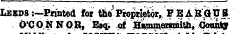 Lbkds :~Printed tor tjWpwprfetor, FJBAiR^aUJB, O'CONNOR, Eaq. of Hiunmeramith, ConniJ