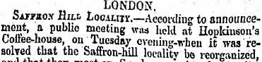 LONDON, Satmo.y tiiLL Locality. —Accordi...