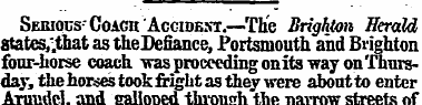 Serious Coach 'Accident.—The Brighton He...