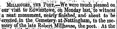 . MiiLHO-osE, the ^ Poet.—We were much p...