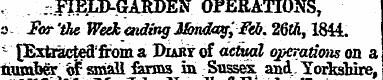 , r; FIELD-GARDEN OPERATIONS , a. Tor 't...