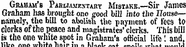 Graham's Parliamentary. Mistake.—Sir Jam...