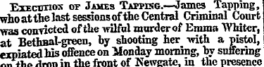 ExEcunos of JiMES TjffPMG.—James Tapping...