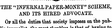 THE "INFERNALPAPER-MONEY" SCHEME, AND IT...