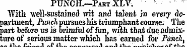 PUNCH.—Part XLV. With well-sustained wit...