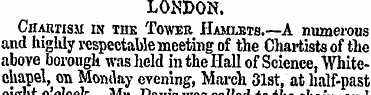 LONDON. Chaktissi in the Tower Hami^ets....