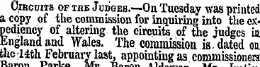 Circuits of ihe Judges. —On Tuesday was ...