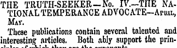 THE TRUTH-SEEKER-No. IV.-THE NATIONAL TE...