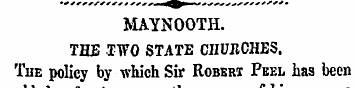 MAYNOOTH. THE TWO STATE CIIUHCHE3. Tue p...