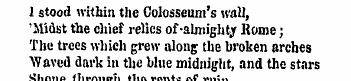 1 stood within the Colosseum's wall, 'Mi...