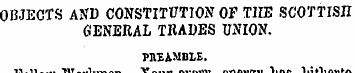 OBJECTS AXD CONSTITUTION OF TUB SCOTTISH...