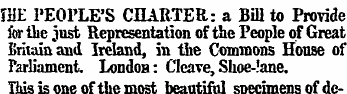 THE PEOPLE'S CHARTER: a Bill to Provide ...