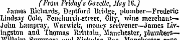 | -7'i"0M Friday s Gazette, May 16.) Jam...