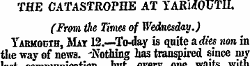 THE CATASTROPHE AT YARMOUTH. (From the T...