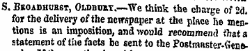 S. Bboadhobst, Oldbtot.—We think the cha...