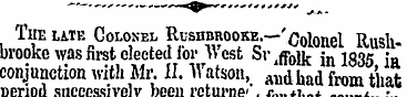 Ihe lwe Colonel Rusotrooke.- Colonel Rus...