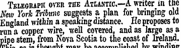 Telegram over the Atlantic—A writer m th...