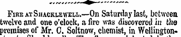 Fire at Shackle well.—On Saturday last, ...