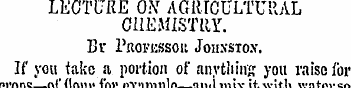 LECTURE ON AGRICULTURAL CHEMISTRY. Bv Pr...