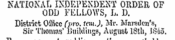 NATIONAL INDEPENDENT ORDER OF ODD FELLOW...