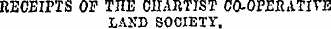 RECEIPTS OP THE CHARTIST CO-OPERATIVE LA...