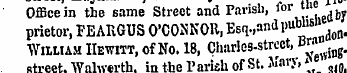 Office in the same Street and Parish, fo...