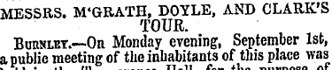 MESSRS. M'GRATH, DOYLE, AND CLARK'S TOUR...