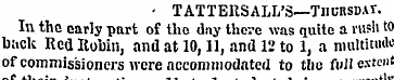 ' TATTEItSALL'S—Tiil-rsdat. In the early...