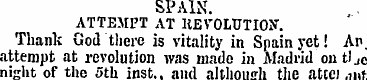 SPAIN. ATTEMPT AT KEVOLUTION. Thank God ...