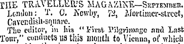 THE TRAVELLER;S MAGAZ1KE—SuwEsmEB. Londo...