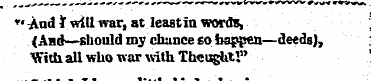 *"-And } will war, at least in words, (A...