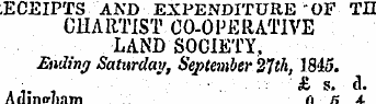 ECEIPTS AND EXPENDITURE OF TJD CHARTIST ...