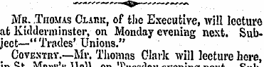 Mr. .Thomas Clark, of the Executive, wil...