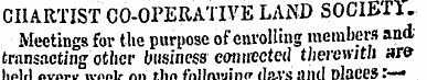 CHARTIST CO-OPERATIVE LAND SOCIET1. Meet...