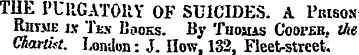 THE PC11GAT0UY OF SUICIDES. A Pnisox Rnv...