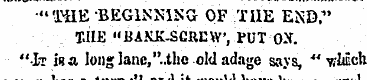 "THE 'BEGINNING- OF THE EXD, 1 ' THE '¦l...