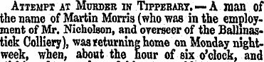 Attempt at Murobr in Tipperabt. — A man ...