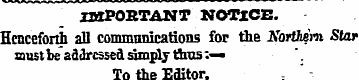 IMPORTANT NOTICE. Henceforth all communi...