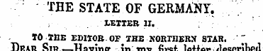 THE STATE OF GERMANY. .]]. LETTER II. TO...