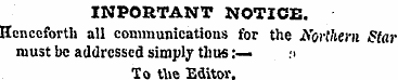 INPORTANT NOTICE. Henceforth all communi...