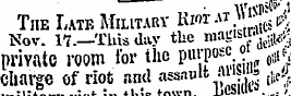 Wrtlt;"*-'.' The Late Military Rot-". "^...