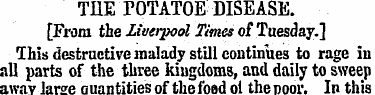 TIIE TOTATOE DISEASE. [From the Liverpoo...