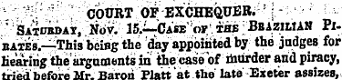 COURT OF EXCHEQUER. ' Satobdat, Nov. 15....