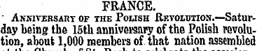 FRANCE. Ansiversaut of the Polish Revolu...