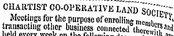 CHARTIST CO-OPERATIVE LAKD SOcfp ^ Meeti...