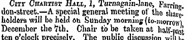Crrr Chartist Hall, 1, Turnagain-lane , ...