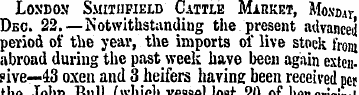 London Smitiifield Cattle Market, Mo.VD....