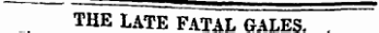THE LATEFATAL GALES. .