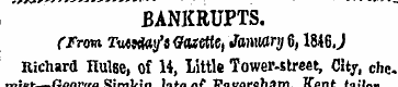 BANKRUPTS. CFrom. Tommy's tftwette, Jomw...