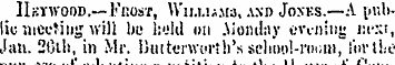 Hktwood.—FnosT, Williams, and Joxks.—A p...